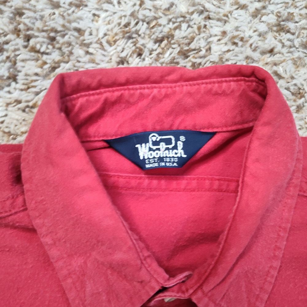Vintage Woolrich Men Size L Chamois USA Long Sleeve‎ Button Up Shirt - Picture 5 of 11